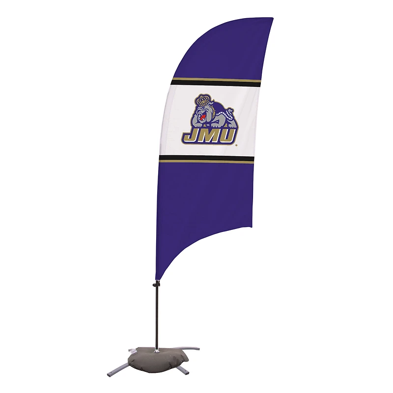 James Madison Dukes 7.5' Razor Feather Stake Flag with Base