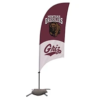 Montana Grizzlies 7.5' Two-Tone Razor Feather Stake Flag with Base