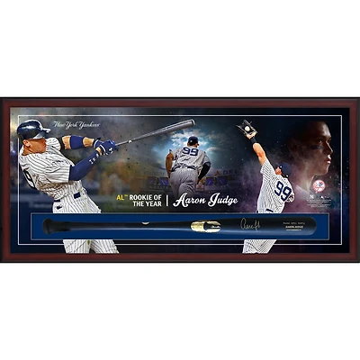 Aaron Judge New York Yankees Framed Autographed Rookie of the Year Bat Collage Shadowbox