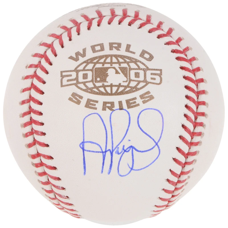 Albert Pujols St. Louis Cardinals Autographed World Series Logo Baseball