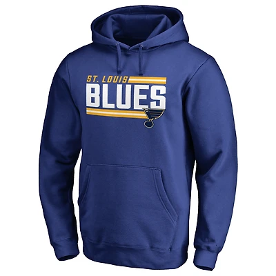 Men's Royal St. Louis Blues Iconic Collection On Side Stripe Pullover Hoodie