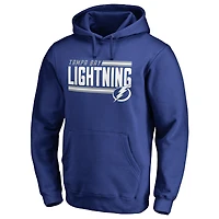Men's Blue Tampa Bay Lightning Iconic Collection On Side Stripe Pullover Hoodie