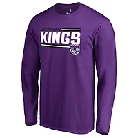 Men's Purple Sacramento Kings Onside Stripe Long Sleeve T-Shirt