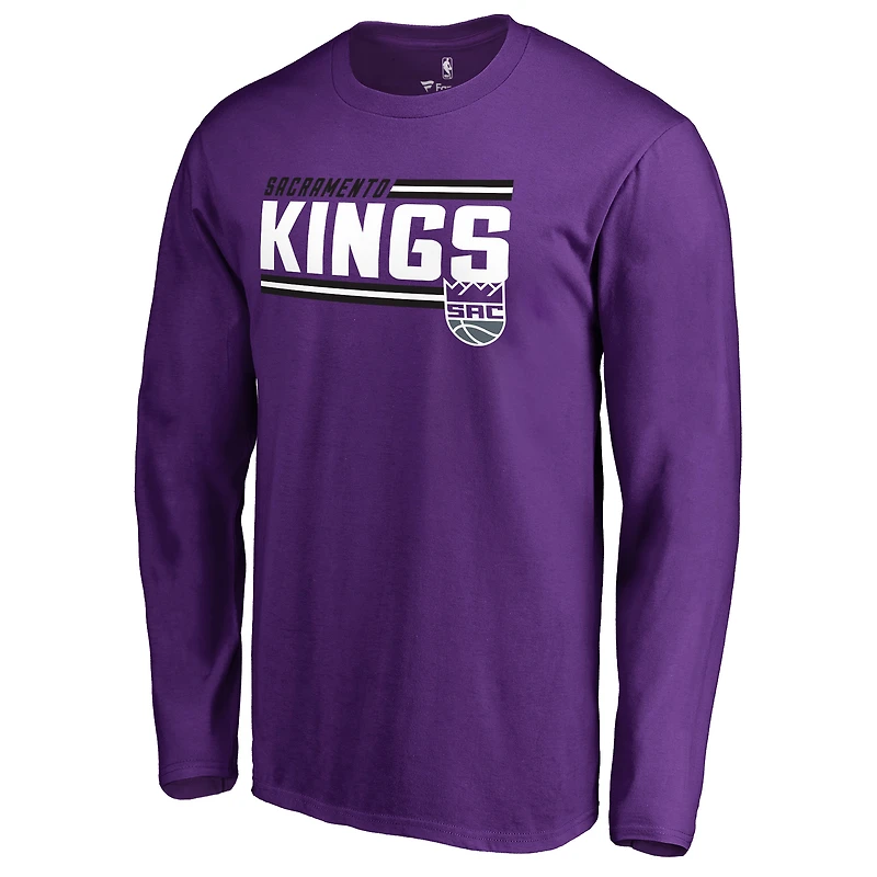Men's Purple Sacramento Kings Onside Stripe Long Sleeve T-Shirt
