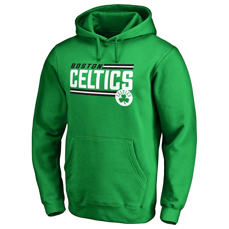 Men's Kelly Green Boston Celtics Onside Stripe Pullover Hoodie