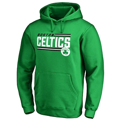 Men's Kelly Green Boston Celtics Onside Stripe Pullover Hoodie