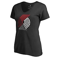 Women's Black Portland Trail Blazers X-Ray Slim Fit V-Neck T-Shirt