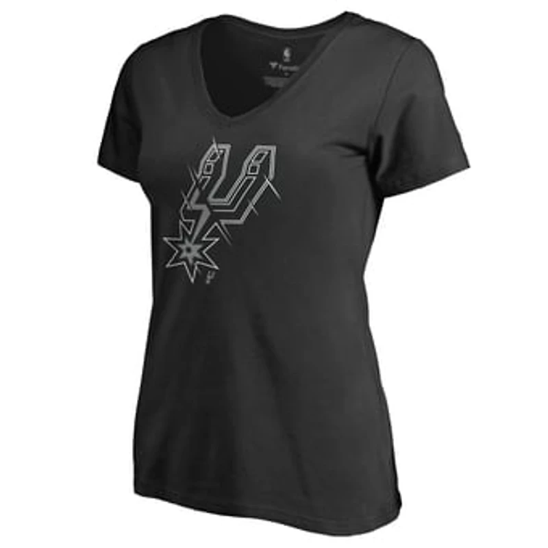 Women's Black San Antonio Spurs X-Ray Slim Fit V-Neck T-Shirt
