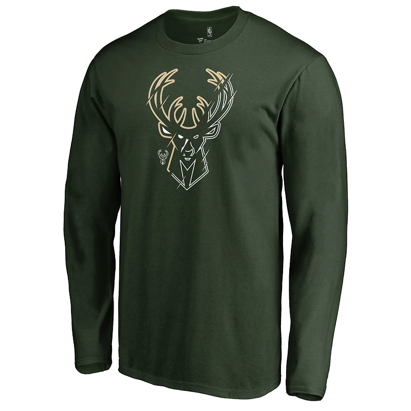 Men's Green Milwaukee Bucks X-Ray Long Sleeve T-Shirt