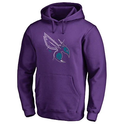 Men's Purple Charlotte Hornets X-Ray Pullover Hoodie