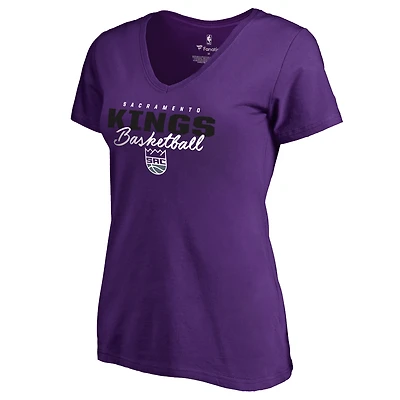 Sacramento Kings Women's Purple Script Assist T-Shirt