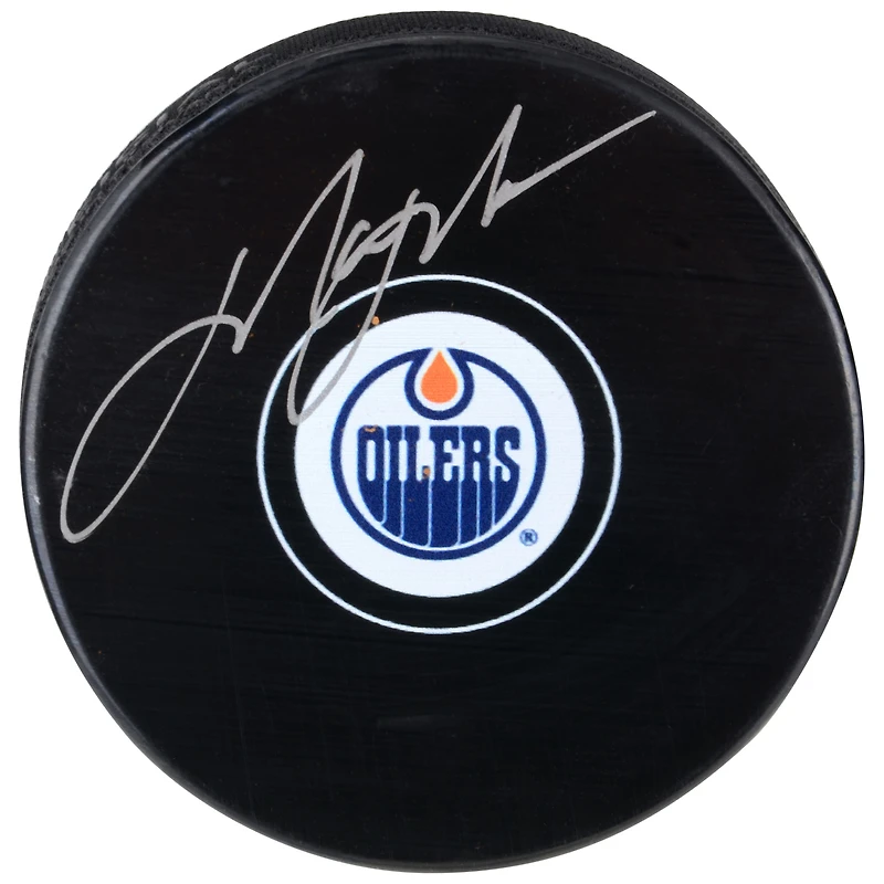 Mark Messier Edmonton Oilers Autographed Hockey Puck