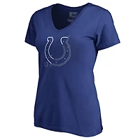 Women's Royal Indianapolis Colts X-Ray Slim Fit V-Neck T-Shirt