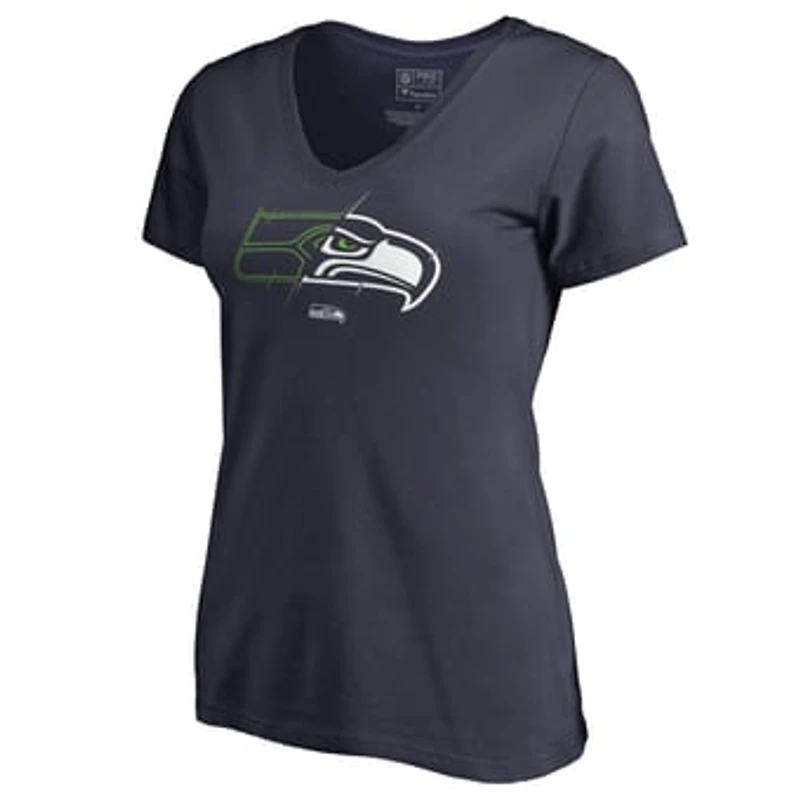 Women's Navy Seattle Seahawks X-Ray V-Neck T-Shirt
