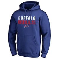 Men's Royal Buffalo Bills Iconic Collection Fade Out Pullover Hoodie