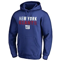 Men's Royal New York Giants Iconic Collection Fade Out Pullover Hoodie