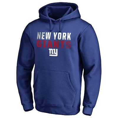 Men's Royal New York Giants Iconic Collection Fade Out Pullover Hoodie