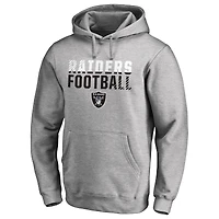 Men's Ash Las Vegas Raiders Iconic Collection Fade Out Pullover Hoodie