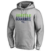 Men's Ash Seattle Seahawks Iconic Collection Fade Out Pullover Hoodie