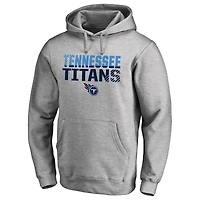 Men's Ash Tennessee Titans Iconic Collection Fade Out Pullover Hoodie