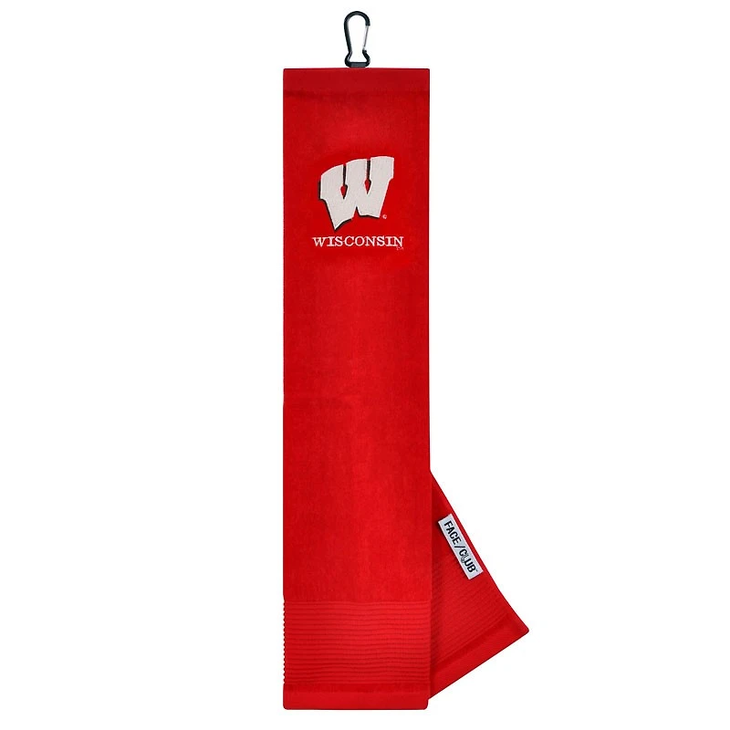 Wisconsin Badgers 16" x 24" Face & Club Tri-Fold Towel