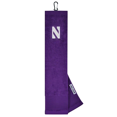 Northwestern Wildcats 16" x 24" Face & Club Tri-Fold Towel