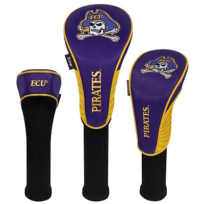 East Carolina Pirates Driver Fairway Hybrid Set of Three Headcovers