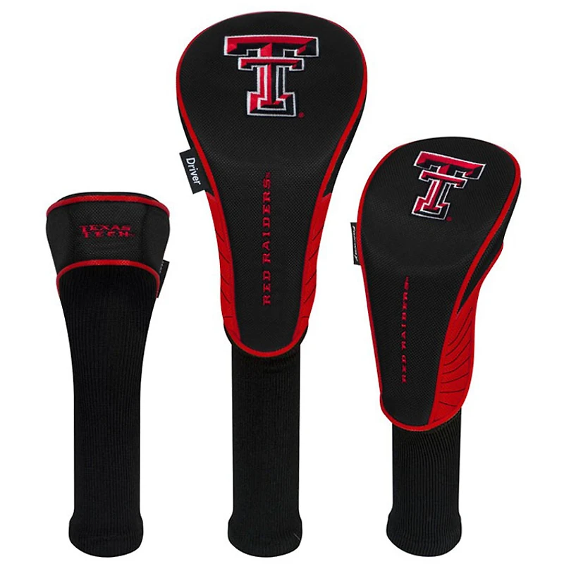 Texas Tech Red Raiders Driver Fairway Hybrid Set of Three Headcovers