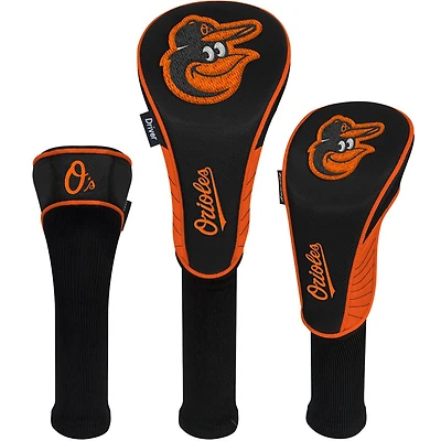 Baltimore Orioles Driver Fairway Hybrid Set of Three Headcovers
