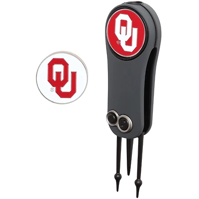 Oklahoma Sooners Switchblade Repair Tool & Two Ball Markers