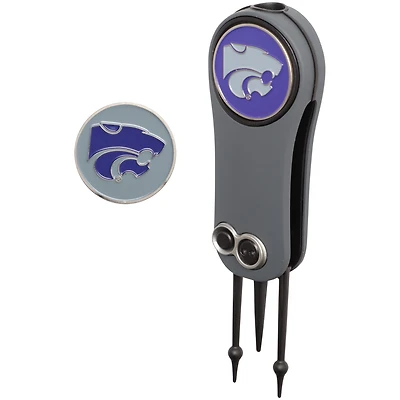 Kansas State Wildcats Switchblade Repair Tool & Two Ball Markers