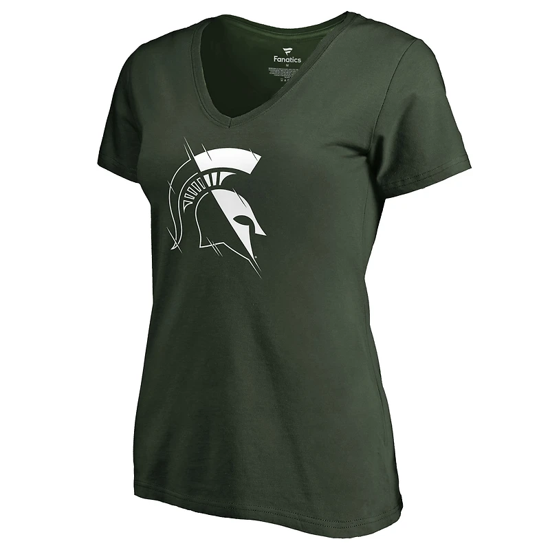 Women's Green Michigan State Spartans X Ray V-Neck T-Shirt