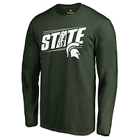 Men's Green Michigan State Spartans Hometown Collection State Long Sleeve T-Shirt
