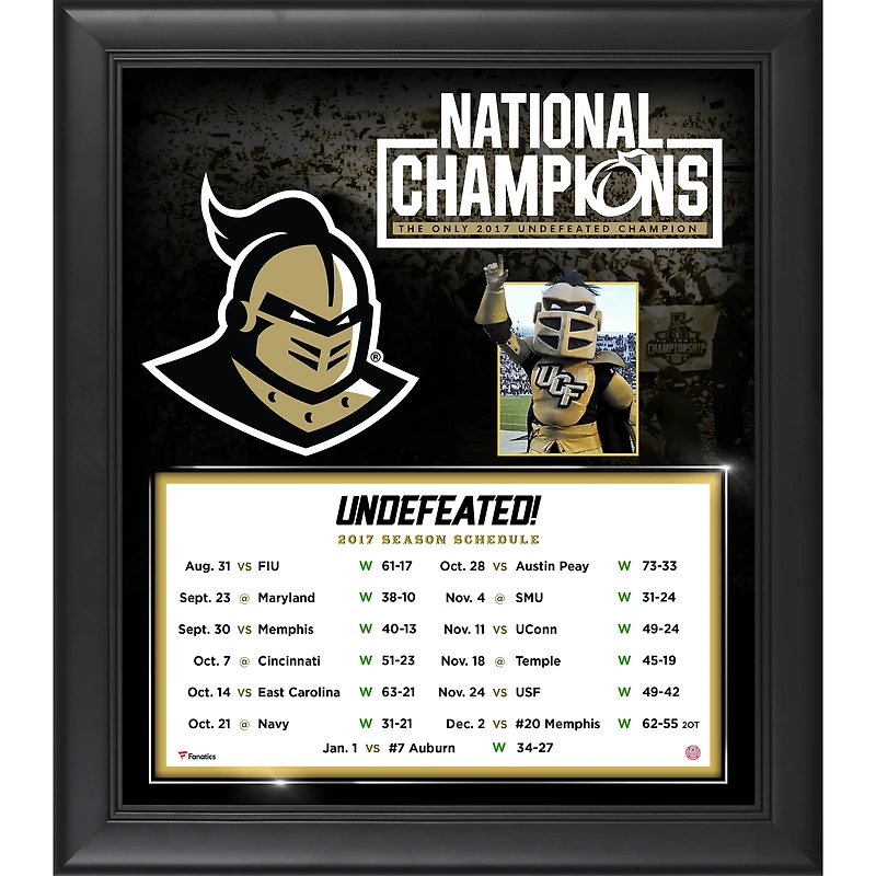 UCF Knights Framed 15" x 17" 2017 Undefeated National Champions Season Collage