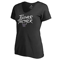 Women's Black Washington Huskies Tougher Together V-Neck T-Shirt