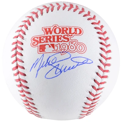Mike Schmidt Philadelphia Phillies Autographed 1980 World Series Logo Baseball