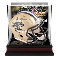 Alvin Kamara New Orleans Saints Autographed Riddell Speed Mini Helmet with Deluxe 2017 Offensive Rookie of the Year Deluxe Mini Helmet Case