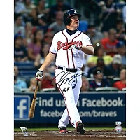 Chipper Jones Atlanta Braves Autographed 16" x 20" Hitting Photograph with "HOF 18" Inscription