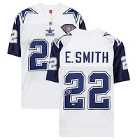 Emmitt Smith Dallas Cowboys Autographed White Mitchell & Ness Authentic 1995 Throwback Authentic Jersey