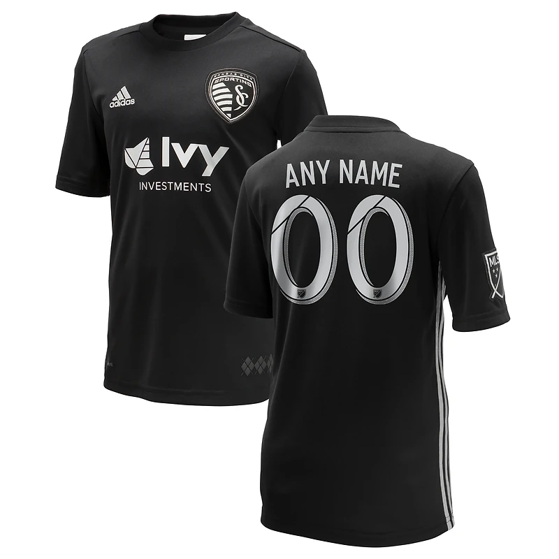 Youth adidas Black Sporting Kansas City 2018 Secondary Replica Custom Jersey