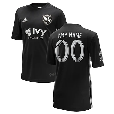 Youth adidas Black Sporting Kansas City 2018 Secondary Replica Custom Jersey