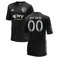 Youth adidas Black Sporting Kansas City 2018 Secondary Replica Custom Jersey