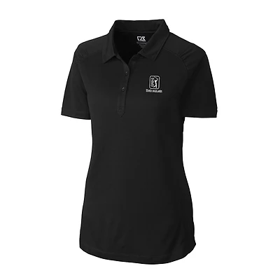 Women's Cutter & Buck Black TPC River Highlands DryTec Northgate Polo