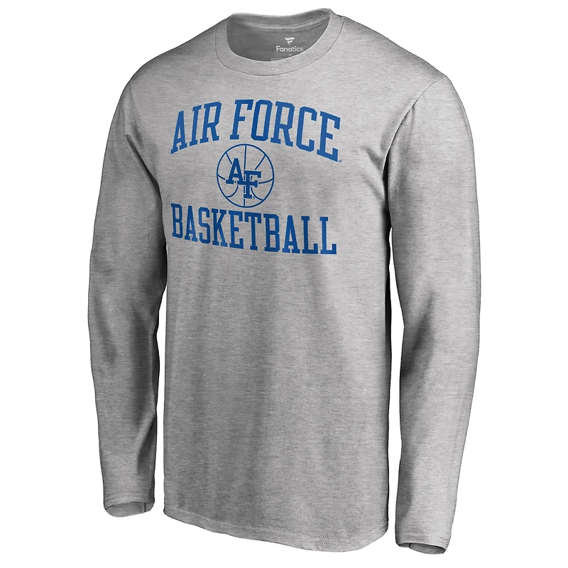 Men's Heathered Gray Air Force Falcons In Bounds Long Sleeve T-Shirt