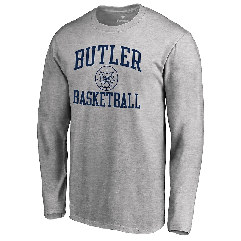 Men's Heathered Gray Butler Bulldogs In Bounds Long Sleeve T-Shirt