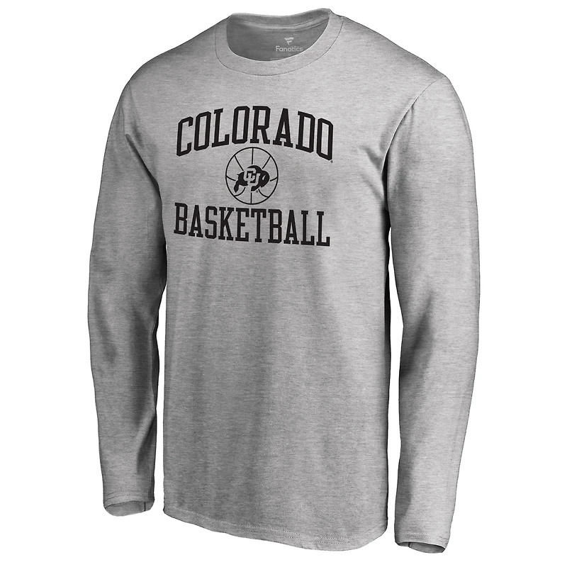 Men's Heathered Gray Colorado Buffaloes In Bounds Long Sleeve T-Shirt