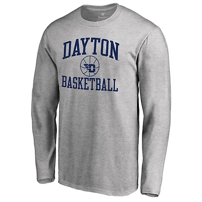 Men's Heathered Gray Dayton Flyers In Bounds Long Sleeve T-Shirt