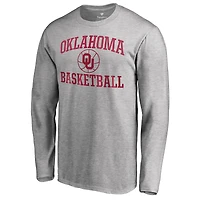 Men's Heathered Gray Oklahoma Sooners In Bounds Long Sleeve T-Shirt