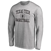 Men's Heathered Gray Texas Tech Red Raiders In Bounds Long Sleeve T-Shirt