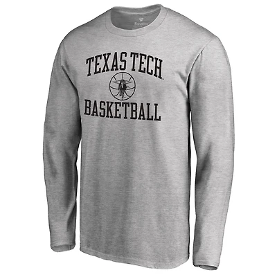 Men's Heathered Gray Texas Tech Red Raiders In Bounds Long Sleeve T-Shirt